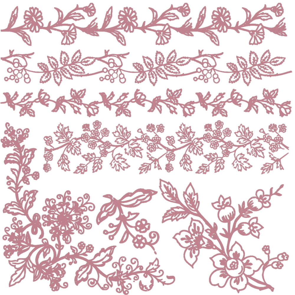 Decor Stamp – BOLD BRANCHES – 12″X12"-Levee Art Gallery